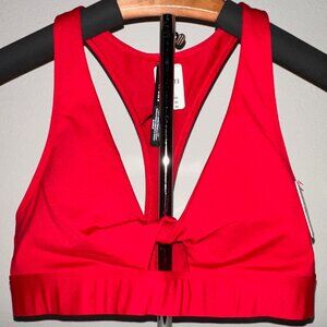 Red Victoria’s Secret Twist Front Lightly Lined Sports Bra NWT - L